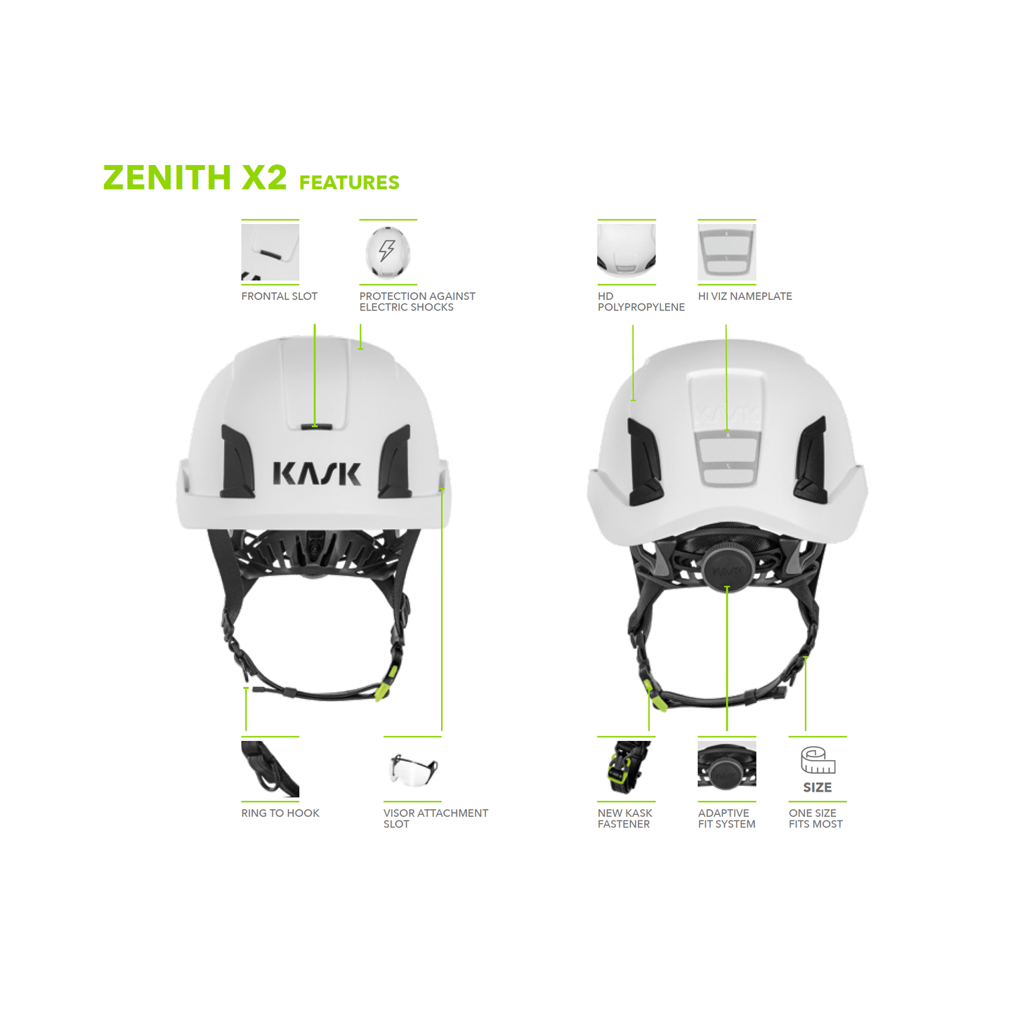Kask Zenith X2 AIR - Hi Viz Yellow - WHE00100-221