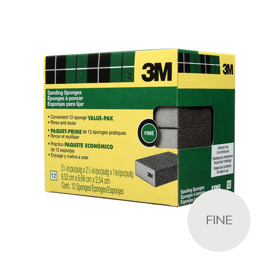 3M Fine Sanding Sponge - 12PK - CP002-12P