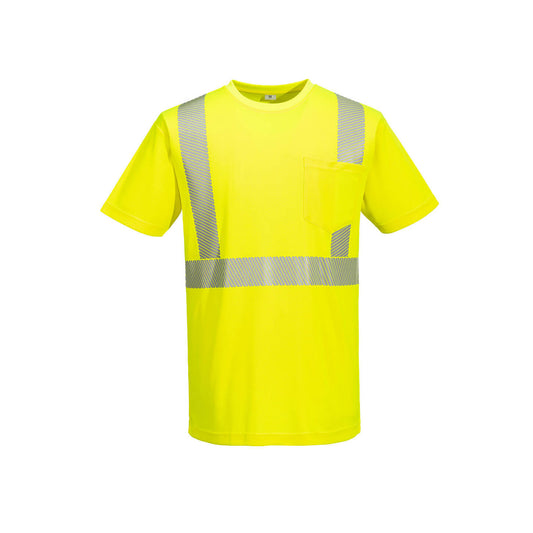 Portwest Hi-Vis Lightweight S/S T-Shirt Segmented Tape -  L044