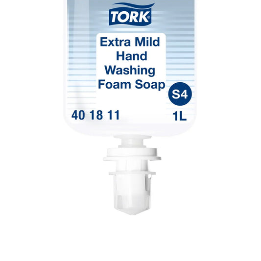 Tork Hand Soap 33.8 fl. oz. Perfume-Free Clear Foaming Extra Mild -  6 Bottles Per Case