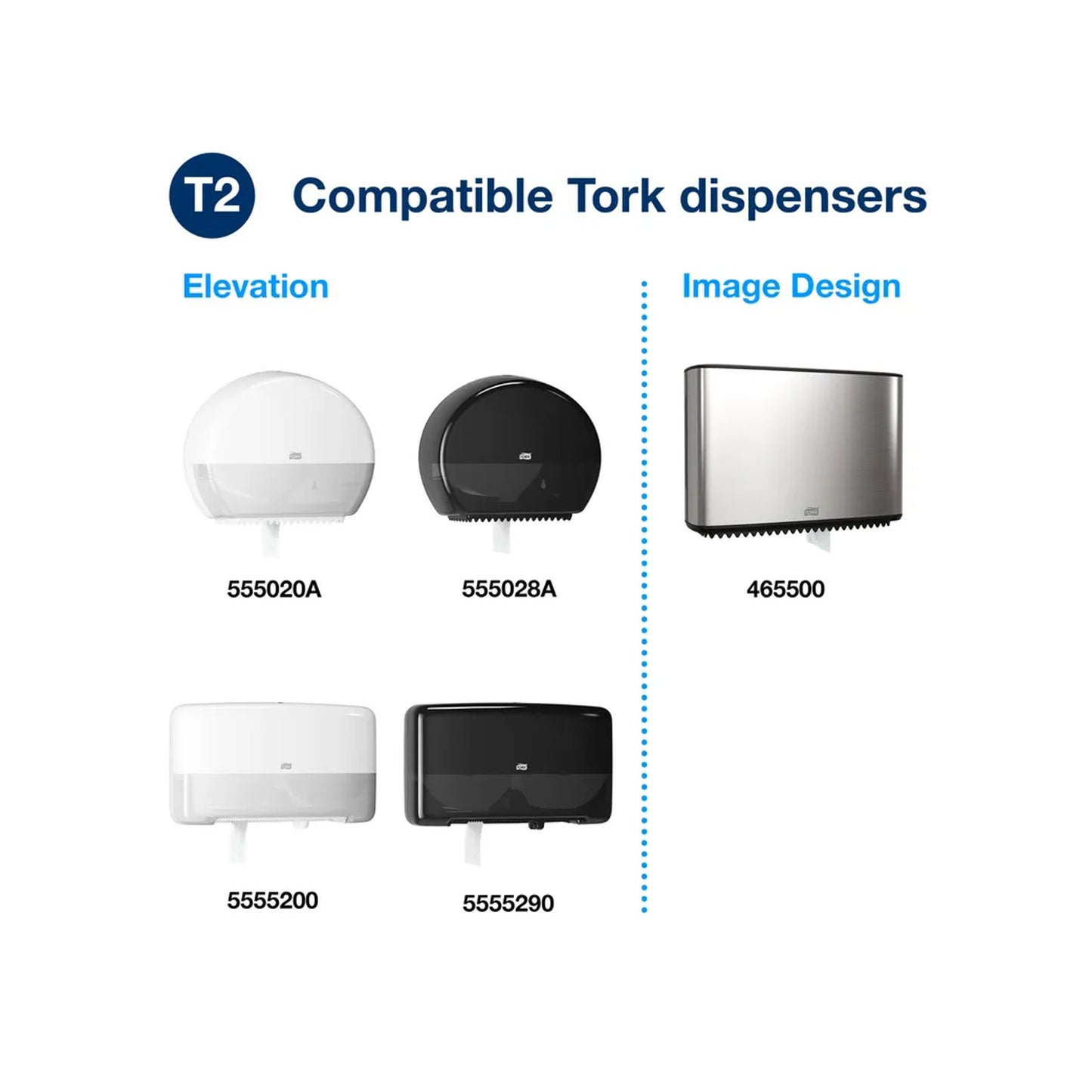 Tork Mini Jumbo Toilet Paper Roll - 3.48 in.  x 751 ft. - 2 Ply - Case of 12 Rolls