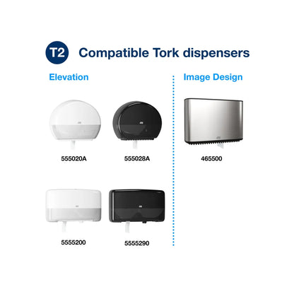 Tork Mini Jumbo Toilet Paper Roll - 3.48 in.  x 751 ft. - 2 Ply - Case of 12 Rolls