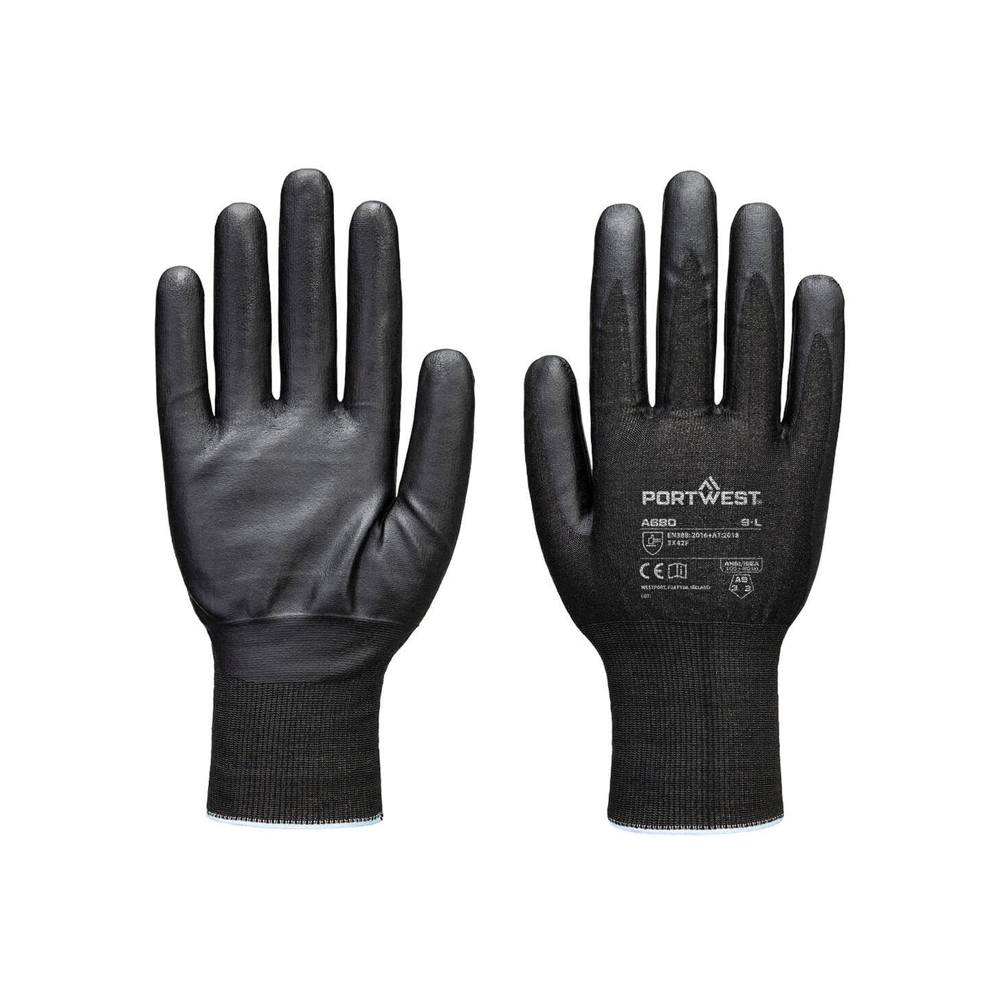 Portwest Cut F21 Nitrile Tungsten A9 Gloves - Black - A680