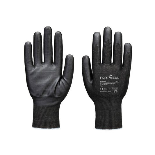 Portwest Cut F21 Nitrile Tungsten A9 Gloves - Black - A680