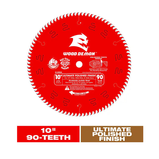 Diablo Ultimate Polished Finish Saw Blade for Wood - 10 in. x 90-Tooth