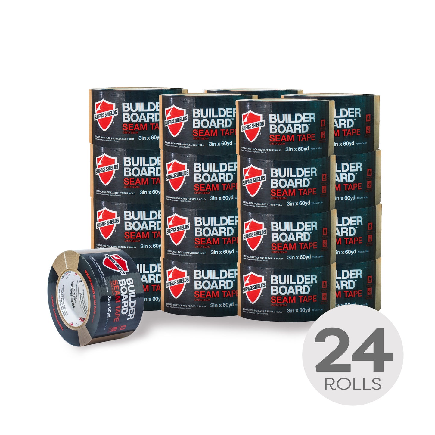 Builder Board Tape - 3 in. x 60 yd - 24 Pack