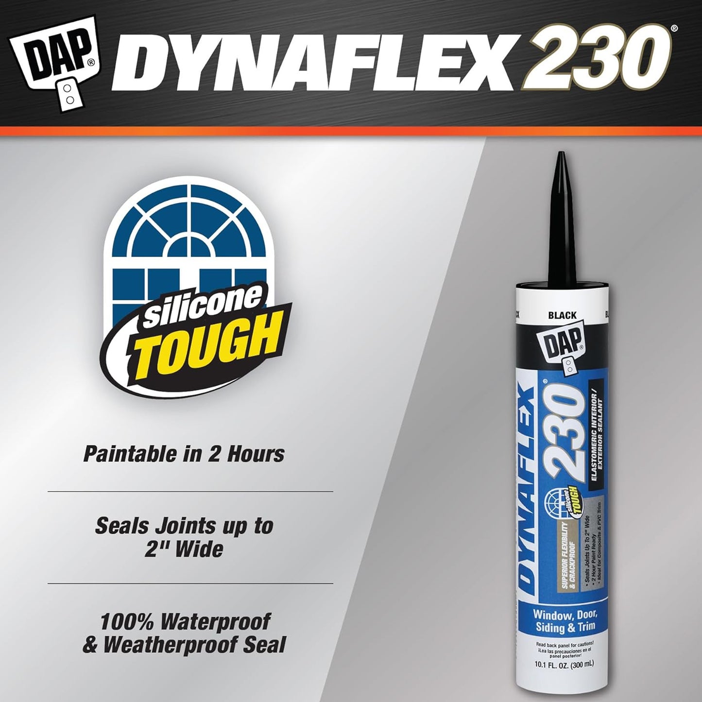 Dap Dynaflex 230 Premium Latex Sealant - Black - 10.1 Oz
