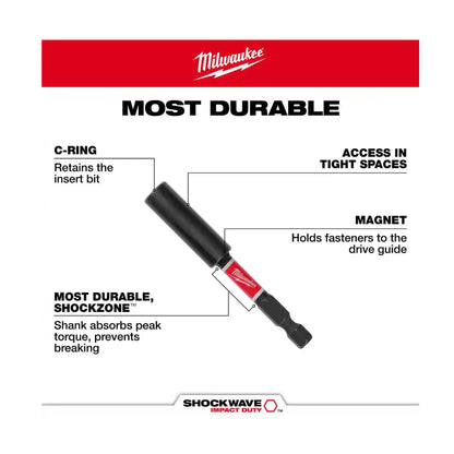 Milwaukee Shockwave Impact Duty Compact Magnetic Drill Bit Tip Extender/Holder