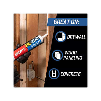 Locktite PL 200 Projects Construction Adhesive - 10 Oz.